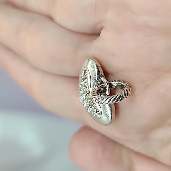 Brighton "AMORE HEART" Swarovski Pave Crystal Heart Charm β€οΈ Retired! - Picture 8 of 10